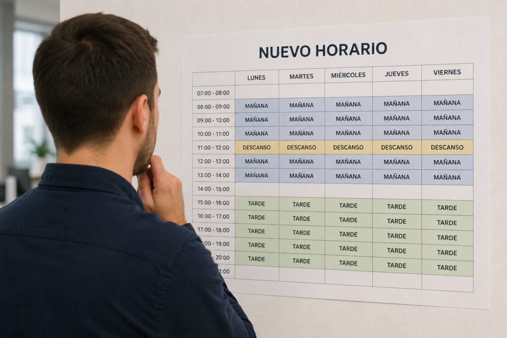 ¿Puede la empresa cambiarme el horario, la jornada o los turnos de trabajo?